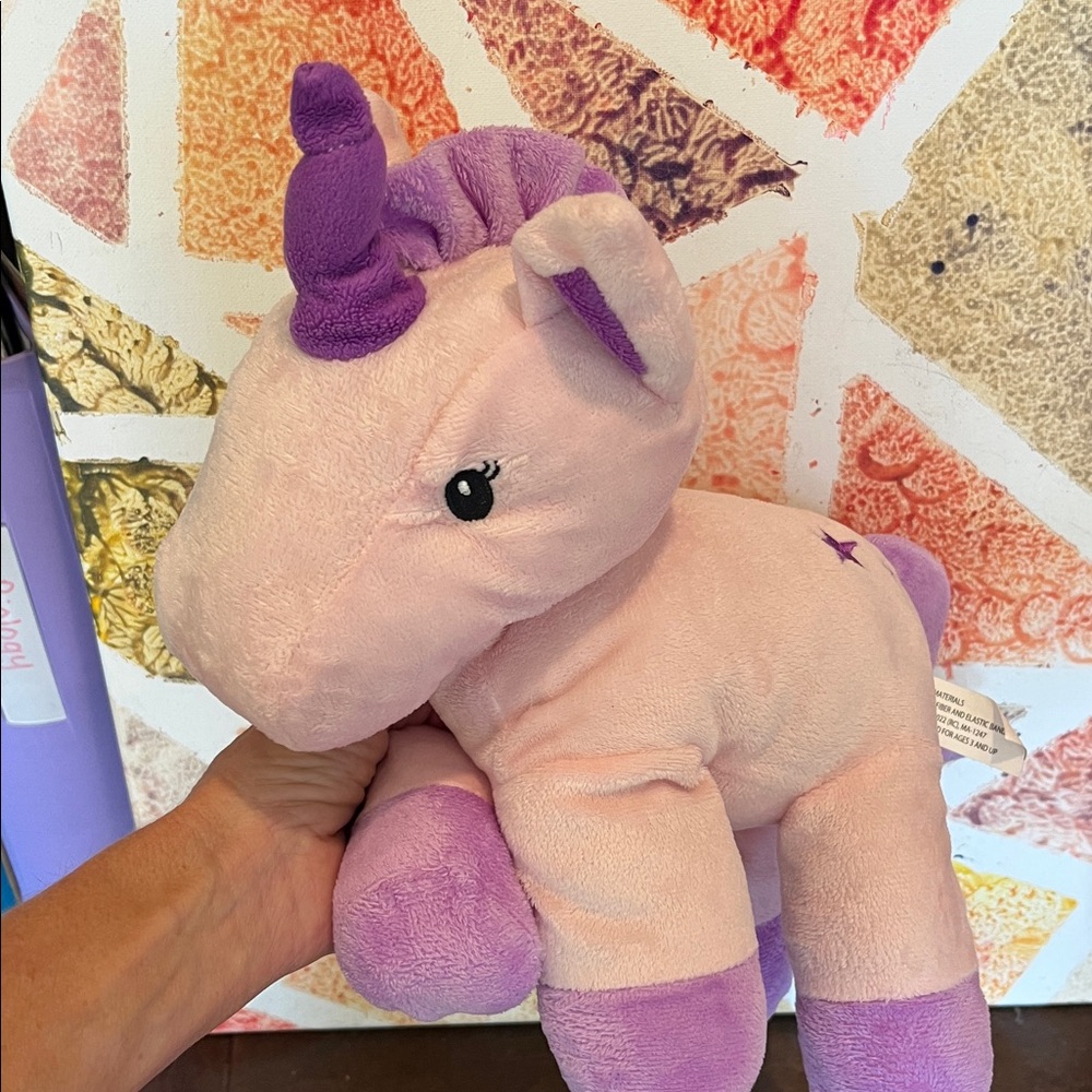 Plush Pink and Purple Unicorn Toy